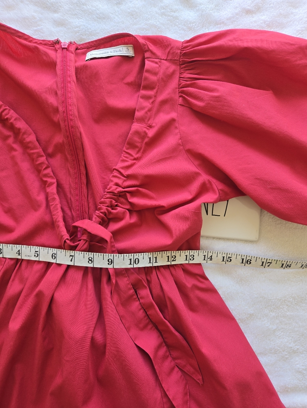 A&F Cotton Mini Dress bulging shoulders Princess Size S Pink Color Women's - Picture 8 of 11